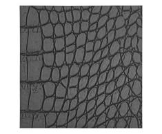 I Style Croco en Simili Cuir Dessous de Verre, Plastique, Gris, Lot de 4