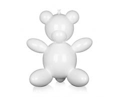 World Art Ours Ballon Statue Sculpture, RÃ©sine, Multicolore, 35 x 25 x 40 cm