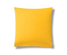 Dormisette Housse de Coussin en Jersey, Coton, Jaune, 40 cm x 40 cm