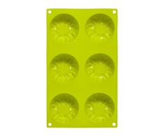 Premier Housewares 0805001 Moule Ã GÃ¢teau Forme Marguerite en Silicone Vert 6 Trous