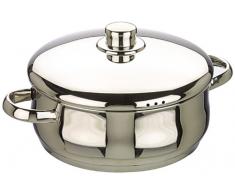 Ibili 662022 Oslo Faitout Bombé avec couvercle Inox 22 cm