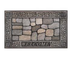 HMT Paillasson, Caoutchouc recyclé, Gris, 80 x 150 cm