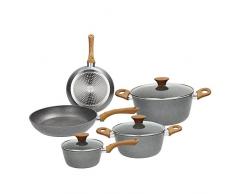 Tognana Porcellane V779128MGRW 8 pièces Kit Casserole - Kits Casserole (Gris, Aluminium, Bakélite, Marmotech, Bois, Ongles, Bakélite)