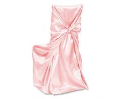LinenTablecloth satiné Universel Housse de Chaise Rose