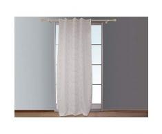 Soleil dOcre 031562 Snake Rideau EmbossÃ© Ã Â Oeillets Polyester Ecru 140x250 cm