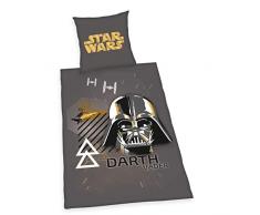 Herding STAR WARS Parure de Lit Réversible, Housse de Couette 135 x 200 cm, Taie dOreiller 80 x 80 cm, Coton/Renforcé