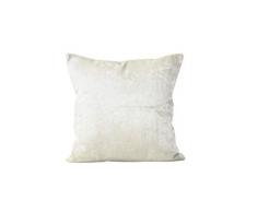 Soleil docre Velours Housse de Coussin, Polyester, Ecru, 40 x 40 cm