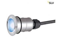 spot de sol encastrÃ© - rond - a led - 1 watts - bleue - slv trail-lite - ip67 - inox