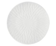 DEGRENNE - Boréal Satin lot de 3 assiettes porcelaine à pain ronde 15 cm - Blanc