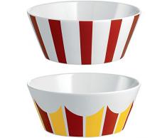 Alessi MW61S2 2 cirque, ensemble de deux bols en porcelaine tendre, multicolore, unité