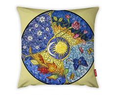 Bonamaison Housse de Coussin Multicolore 45 x 45 cm