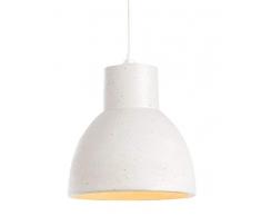 Luminaire Studio block 30, suspension bÃ©ton, 60 W, Blanc, Ã¸ 30 x H 30 cm