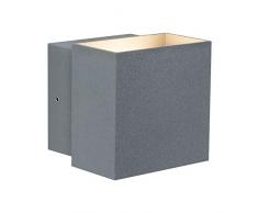 Paulmann 18002 Kit Spot en saillie spécial Cybo LED 2x3W, 230V, IP65, carré, 100x100 mm, Gris, Alu