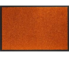 ID Mat Tapis Paillasson, Fibres Nylon sur Semelle PVC caoutchoutÃ©, Orange, 40 x 60 cm