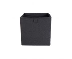 Bigso Box of Sweden 1009 Cube de Rangement, Polyester, Noir, 31,5 x 31,5 x 31,5 cm