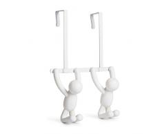 UMBRA Buddy Hook OTD. Patère de dessus de porte Buddy, en plastique et métal, coloris blanc dimension totale