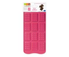 ScrapCooking 6728 Moule Choco Mini-Tablettes, Silicone, Rose, 25 x 11 x 0,3 cm