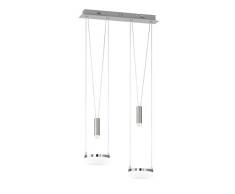 WOFI 7263.04.54.6000 Lampe suspendue Aluminium, Integriert, 17 W, Silber, H: 150 cm x B: 15 cm x L: 48 cm