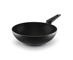 Castey Titanium Full Induction Wok avec poignÃ©e, 28Â cm, Aluminium, Noir, 28Â x 14Â x 8.5Â cm