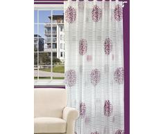 Splendid FLORYDA Hidden Voilage Ã Passants Violet 140 x 245 cm