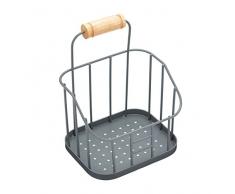 Kitchen Craft LNSINK Boîte pour Ustensiles de Vaisselle, Métal, Gris, 28 x 28 x 18 cm