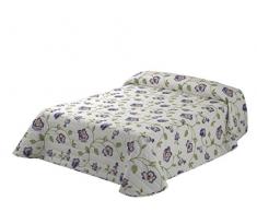 Viantala Therese Couvre-lit 102 boutà lit 135, Coton, Lilas et Blanc.