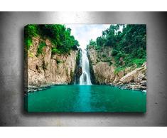 Bonamaison Peinture sur toile, multicolore, 70 x 100 cm - ConÃ§u et fabriquÃ© en Turquie