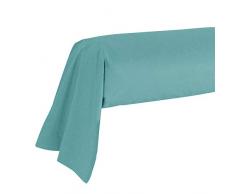 AtmosphÃ¨re Taie de traversin uni 85x185 cm ATMO turquoise