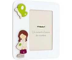 Fabula Cadre de Table laqué avec Applications en Bois Naturel Ãgouttoir pour Photos 10 x 15 cm Vertical, Multicolore, 10 x 15 cm