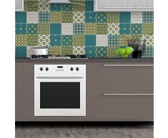 Ambiance-Live col-tiles-ROS-B001_15x15cm Stickers carrelages, Vinyle, SuÃ¨dois, 15 x 15 cm