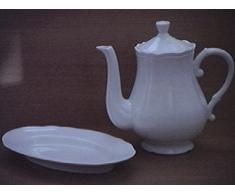 H&H 4361453Â H & H Alba Ravier 23Â cm, Porcelaine, Blanc