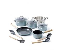 GreenPan CC001596-001 Mayflower Batterie de Cuisine, Blue Ciel