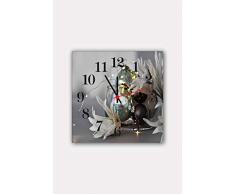 Bonamaison Horloge Murale en MDF, Multicolore, 30 x 30 cm