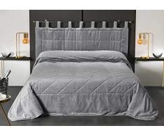 Linder Jeté de lit, (1 27Pourcentcoton 18Pourcentlin 55Pourcentpolyester (2) 67Pourcentpolyester 33Pourcentcoton, Gris, 230x250