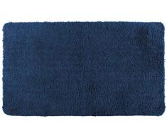 WENKO 23084100 Tapis de bain Belize, Bleu marine, Polyester, 55 x 65 x 3 cm