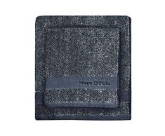 Marc OPolo Melange Gants et carrÃ©s de Toilette, Eponge Coton tissÃ© Teint (550 GR/mÂ²), Marine/Earth Brown, 16 cm x 22 cm