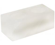 Himalaya Salt Dreams 4041678004941 Lampe en Cristal de sel de photophore Cube Blanc Double Ligne