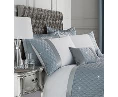 Catherine Lansfield Parure de lit à Paillettes, Polyester, Bleu Canard, Cushion