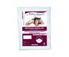 Nuit de France 329389 140/200 Protège Matelas Coton Blanc 200 x 140 x 1 cm