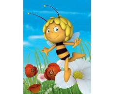 Associated Weavers Kids Corner 613138 Maya lAbeille Tapis de Sol Polyester Jaune 95 x 133 x 1 cm