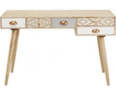 Kare Oase Bureau, Paulownia/Bois stratifié, Beige, 118 x 40 x 77