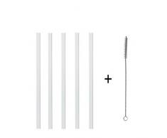 KOCH Paille en verre, droite, standard, avec pinceau, Lot de 5
