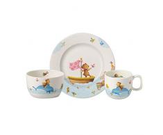 Villeroy & Boch Happy as a Bear Service de table pour enfants, 3 unitÃ©s, Porcelaine Premium, Blanc/Multicolore