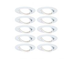 Paulmann 93400 Base LED Rond Max. 10 Watts Blanc dépoli Lampe encastrée Métal Spots pour Plafond GU10