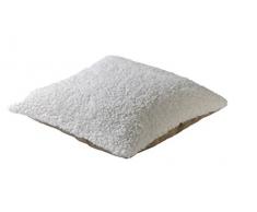 Ourson Coussin suédine moutonna, Polyester, Brun Beige, 40x40 cm