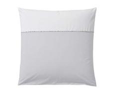 Blanc des Vosges Loft Taie doreiller, Coton, Platine, 65 x 65 cm