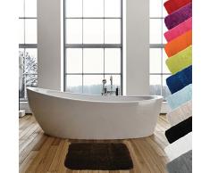 MSV Tapis Microfibre 50x70cm Chocolat, 100% Polyester, Latex