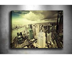 Bonamaison Peinture sur toile, multicolore, 50 x 70 cm - ConÃ§u et fabriquÃ© en Turquie