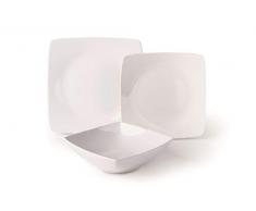 Excelsa Tableau Service Assiettes 18 Pièces, céramique, blanc