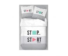 TODAY Housse de Couette et Taies doreiller, Gris, 220 x 240 cm